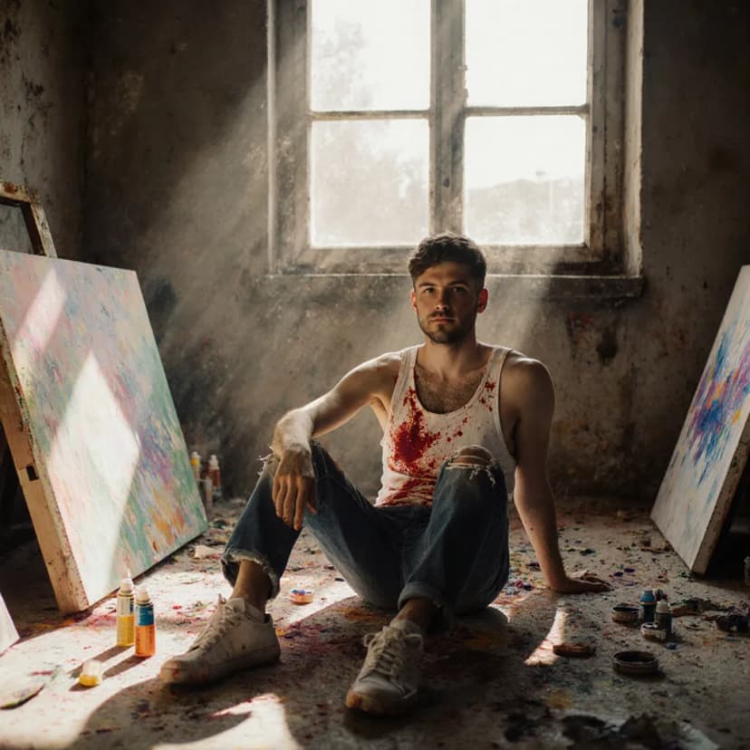 Surreal landscape scene