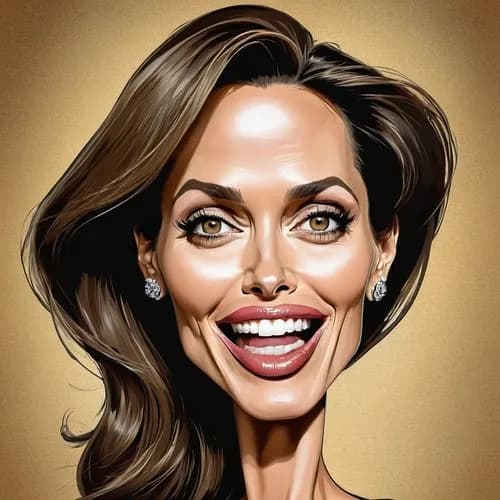 Potret karikatur Angelina Jolie