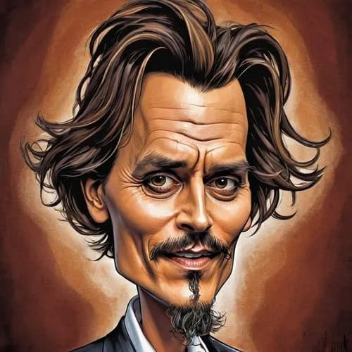 Potret karikatur Johnny Depp