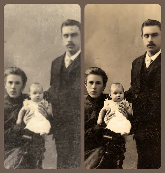 Restauration de photos — restaurer de vieilles photos rayées et abîmées