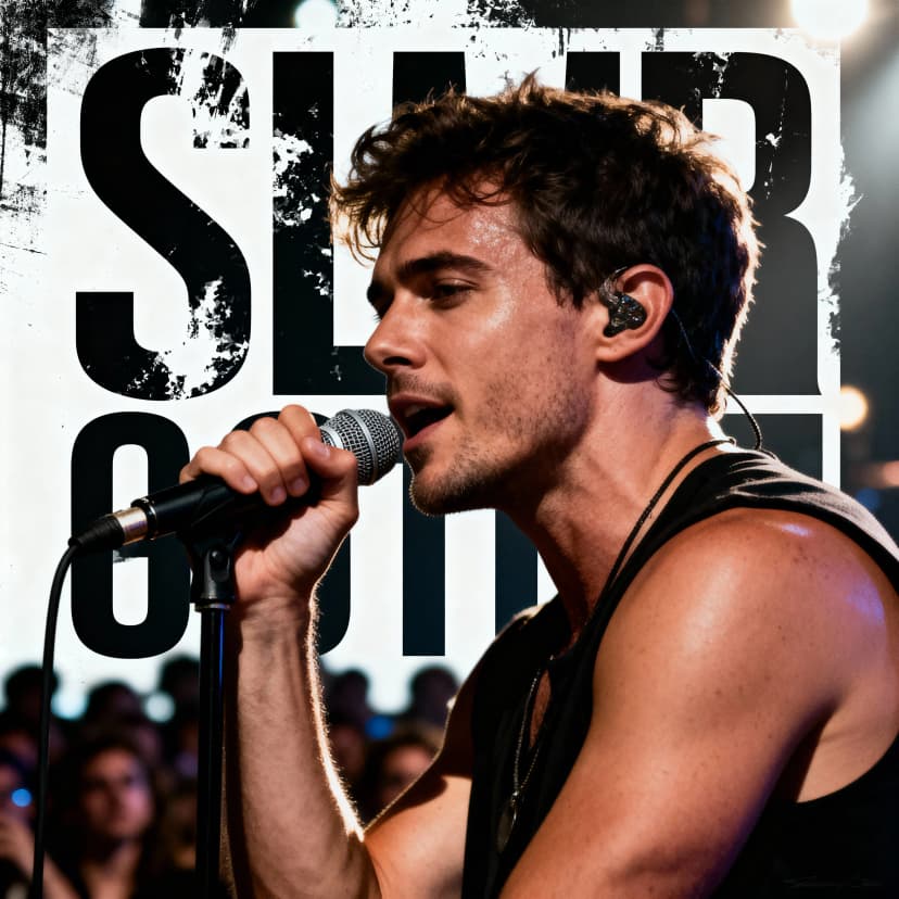 Male musician concert poster